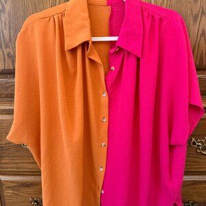 Two Tone Oversized Top